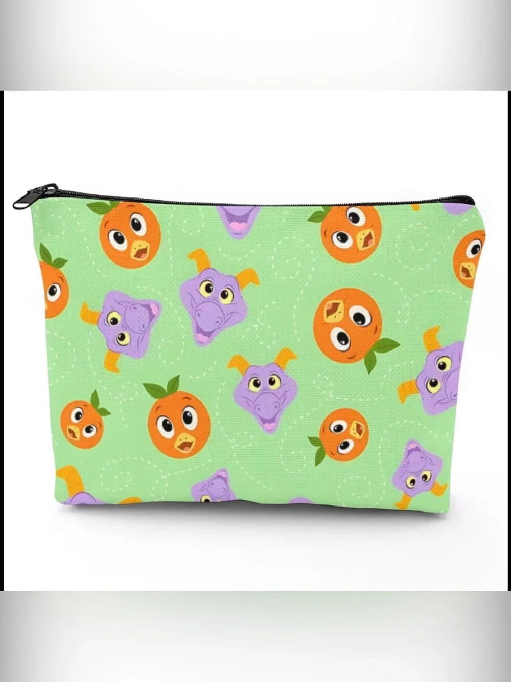 Orange Bird & Figment Makeup Bag